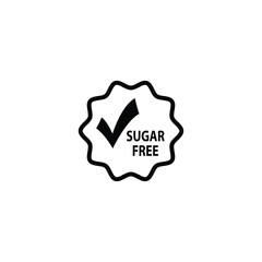 Fototapeta na wymiar sugar free vector icon No Sugar icon. 