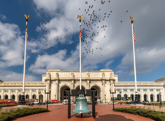 Union Station and the Colombus Fountain in Washington D.C.