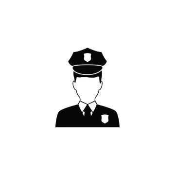  policeman vector icon cop sign 