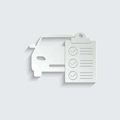  car service vector icon repair document icon