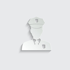  policeman vector icon cop sign 