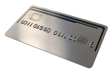 Metal credit card. Neural network AI generated.