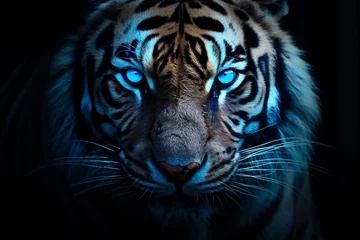 Schilderijen op glas portrait of a tiger © dehrig