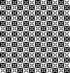 Seamless abstract vector pattern in the form of squares and crosses located on a white and black background