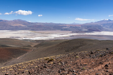 Crossing the Andes from Antofagasta de la Sierra to Antofalla - stunning landscape around the salt desert Salar de Antofalla in the Puna highlands
