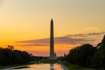 National Mall, Washington Monument, and the Capitol Building in Summer