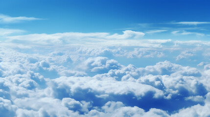 clouds top view. Generative Ai. 