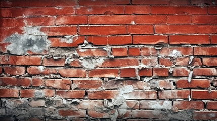 old brick wall background. Generative Ai. 