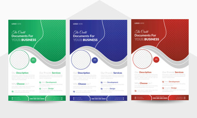 Professional & Modern Flyer Cover Design template for Development your business and target consumer 
