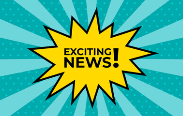 Exciting news speech bubble banner