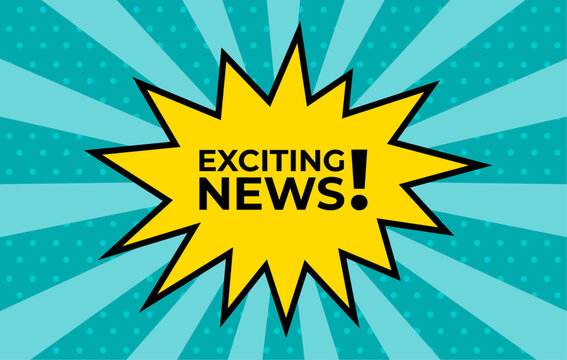 Exciting news speech bubble banner