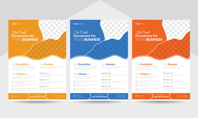 Professional & Modern Flyer Cover Design template for Development your business and target consumer 
