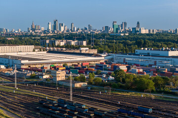 Railway cargo station in Warsaw