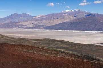 Crossing the Andes from Antofagasta de la Sierra to Antofalla - stunning landscape around the salt desert Salar de Antofalla in the Puna highlands