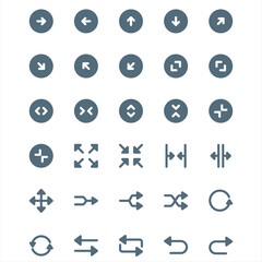 Set different Arrows icons. Arrow vector collection. Arrow. Cursor. Modern simple arrows. Vector illustration .Arrow vector icon set in thin line style.