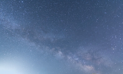 Fototapeta premium Beautiful bright close-up Milky Way galaxy. Starry sky. Night sky background.