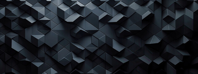 generative ai illustration of black modern abstract structured pattern