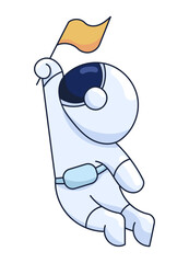 Astronaut Sticker Bookmark