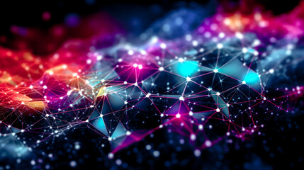 Visualization of Intelligence and Thought Networks Brainstorming Wallpaper Digital Art Generative AI Background Backdrop