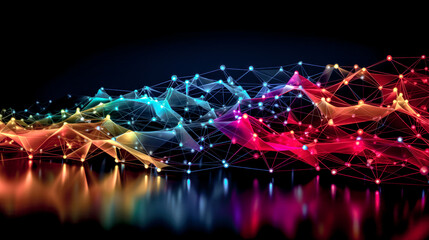 Visualization of Intelligence and Thought Networks Brainstorming Wallpaper Digital Art Generative AI Background Backdrop