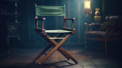 Director chair, set on film set