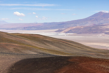 Crossing the Andes from Antofagasta de la Sierra to Antofalla - stunning landscape around the salt desert Salar de Antofalla in the Puna highlands