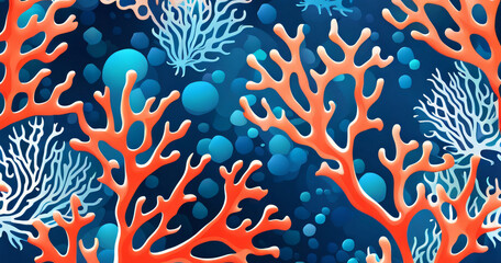 Fototapeta premium seamless pattern with fish background