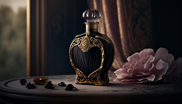 Flakon Parfum von Luxus und Prestige exklusiv Mode Design, Generative AI 