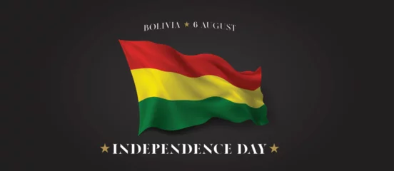 Fotobehang Bolivia independence day vector banner, greeting card. © kora_ra_123