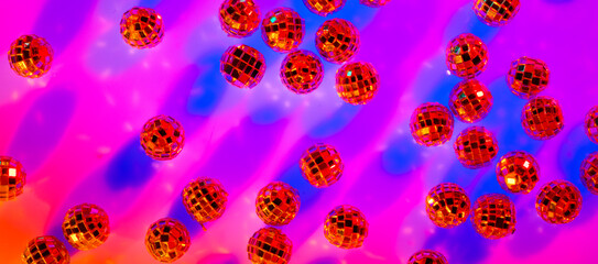 abstract colored background with disco balls