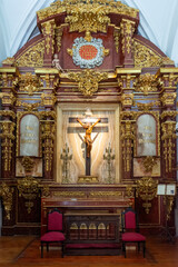 Capillas San francisco Javier, Dolorosa, Virgen de Fátima, cristo crucificado en la Iglesia de los Jesuitas, Toledo