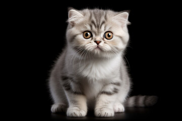 Obraz premium International cat day. 8 August, cute cats, small kitty, beautiful, little pet, animals, true friend, pretty and funny, gentle, fluffy, playful, shorties. Generative AI