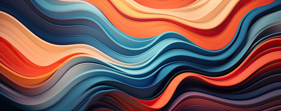 Abstract background with flowing waves and organic shapes, representing adaptability and creativity in the realm of business panorama