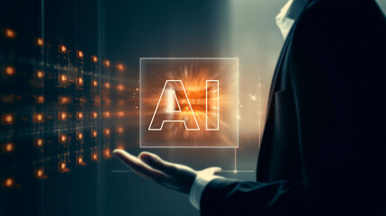 ChatGPT Chat with AI or Artificial Intelligence. Digital chatbot, robot application, OpenAI generate. Futuristic technology. Generative AI