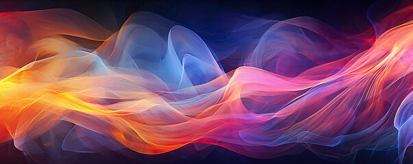 Fototapeta premium Dynamic and energetic background with swirling lines and vibrant colors, capturing the spirit of entrepreneurship and ambition in the business world panorama