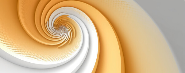 elegant minimalistic background with a single spiral, evoking a sense of harmony and evolution panorama