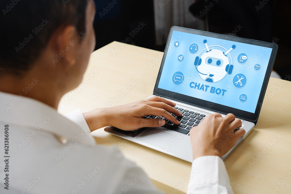 Poster chatbot software application for modish online business that automatically reply to customer questio