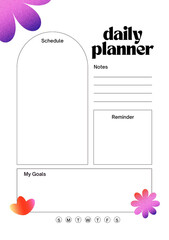 Aesthetic planner digital planning insert sheet printable page template