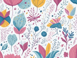 seamless pattern with flowers