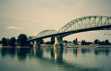 Naklejka premium city harbour bridge
