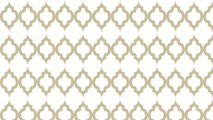 Seamless damask pattern in white and gold colors Background texture For fabric, background, surface design, packaging. Vector illustration