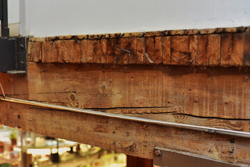 construction of wooden subfloor at a joist
