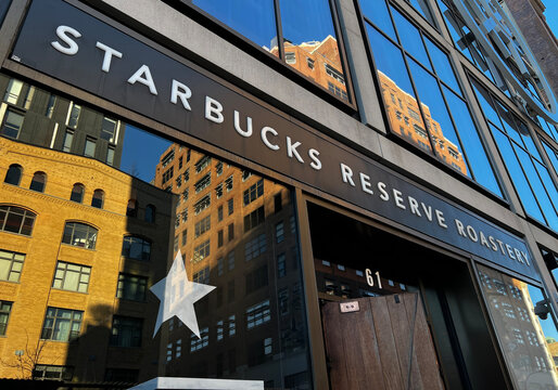 Exterior of the Starbucks Reserve Roastery in the Meatpacking District in Manhattan.