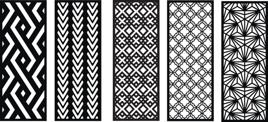 Panel collection, Geometric pattern geometric ornaments. 