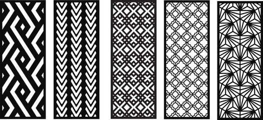 Panel collection, Geometric pattern geometric ornaments. 