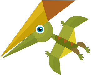 Cartoon dinosaur pterodactyl or other dino bird isolated illustration for children © honeyflavour