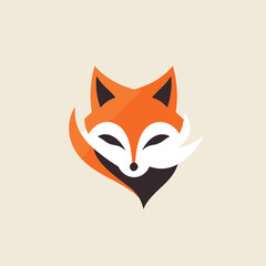red fox face logo / icon