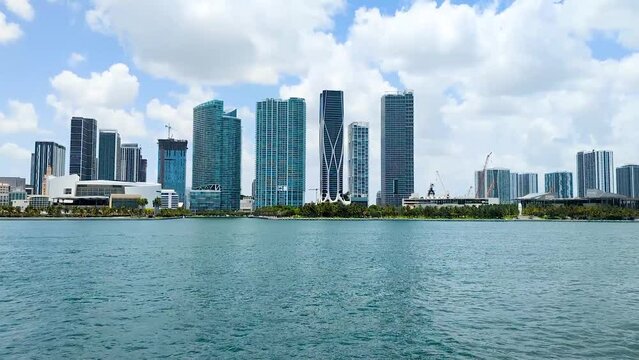 Miami city skyline 1080p