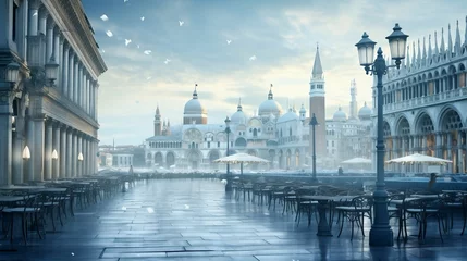 Papier Peint photo Pont des Soupirs Captivating scene showcasing the beauty of Piazza San Marco