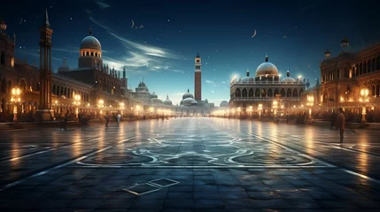 Photo sur Plexiglas Pont du Rialto Historic and picturesque Piazza San Marco in Venice, Italy